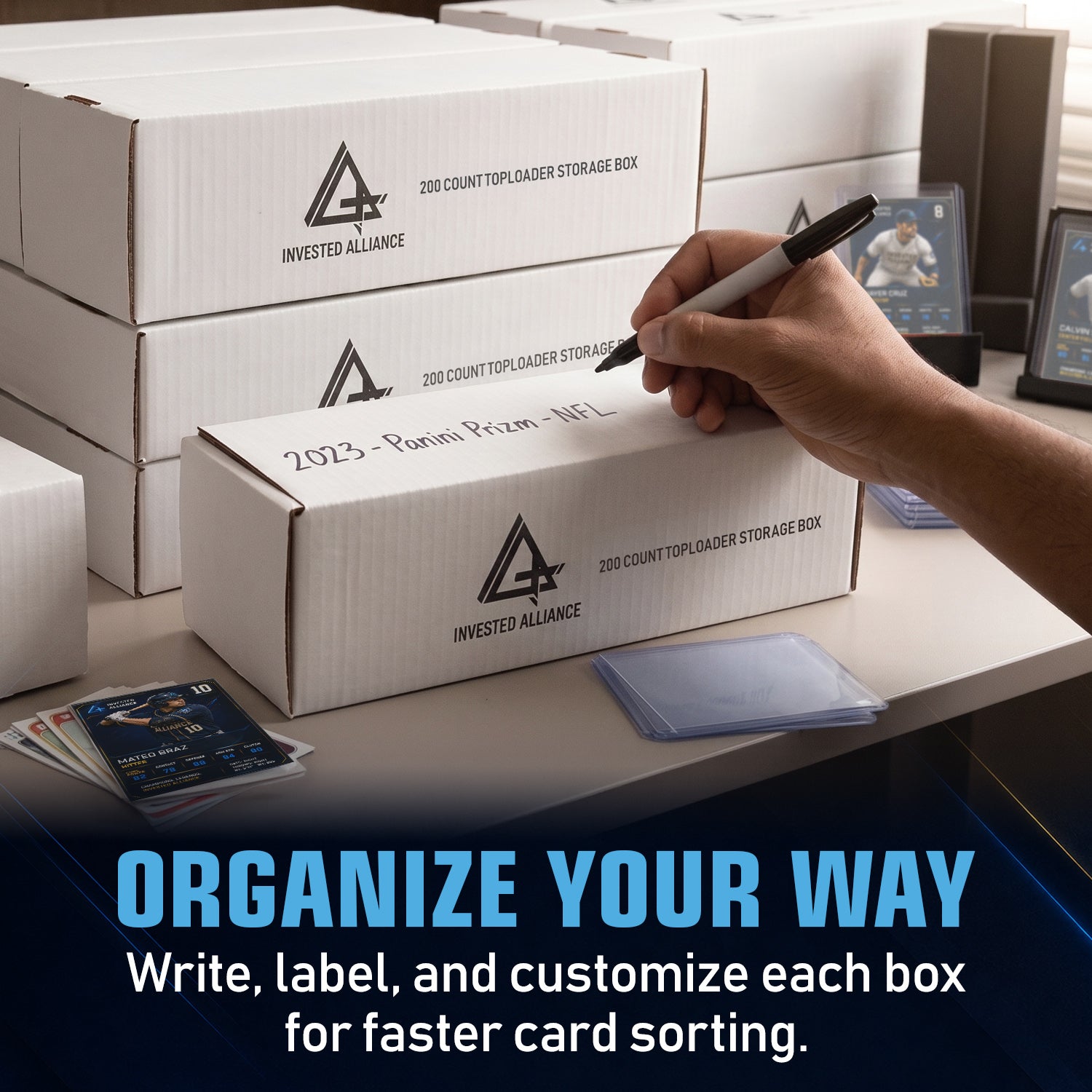 20 Pack - Premium Toploader Cardboard Storage Boxes