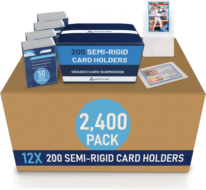 2,400 Pack - Semi Rigid Card Holders