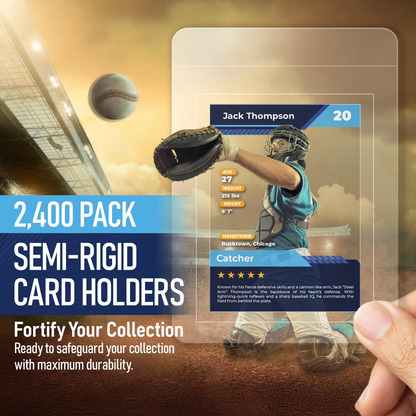2,400 Pack - Semi Rigid Card Holders