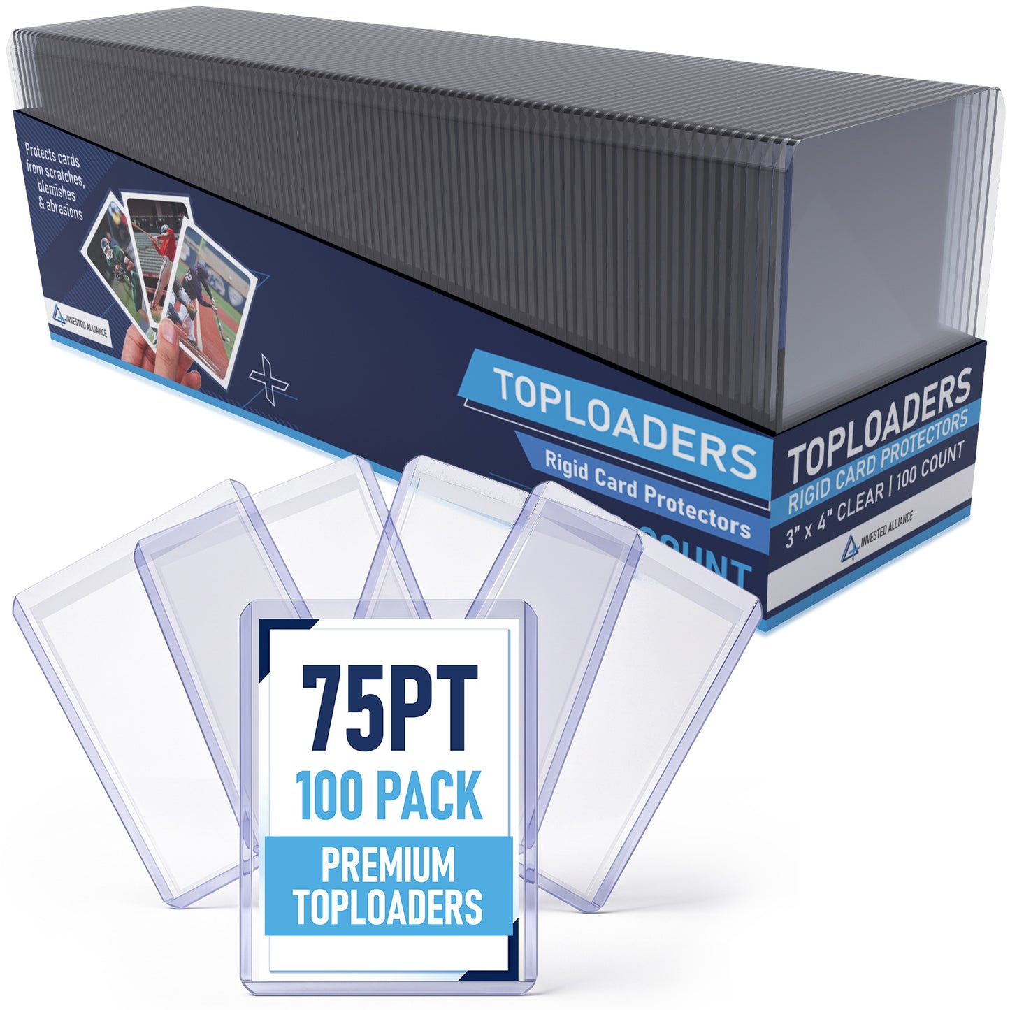 75PT - 100 Pack Premium Top Loaders