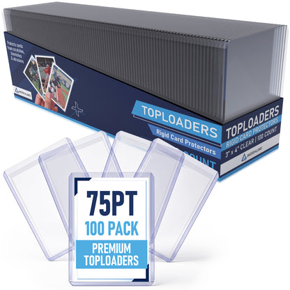 75PT - 100 Pack Premium Top Loaders