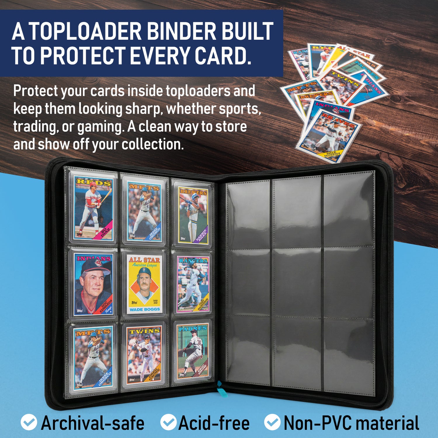 Teal - Premium Toploader Binder