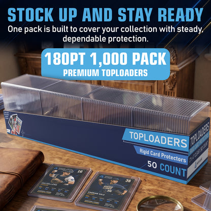 180PT Premium Top Loaders 1,000 Pack