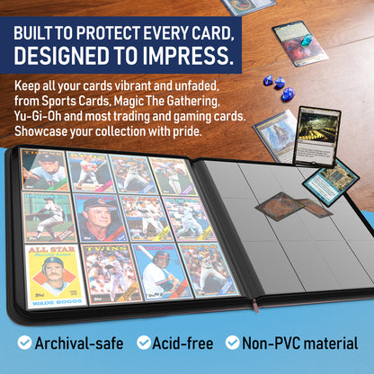 Premium TCG Card Binder For 480 Side Loading Pockets | Sports Trading Card Binder 12 Pocket, Trading & Magic Cards Binders Zipper, Collectible MTG & Premium TCG Card Binder For 480 Side Loading Pockets | Sports Trading Card Binder 12 Pocket, Trading & Magic Cards Binders Zipper, Collectible MTG &