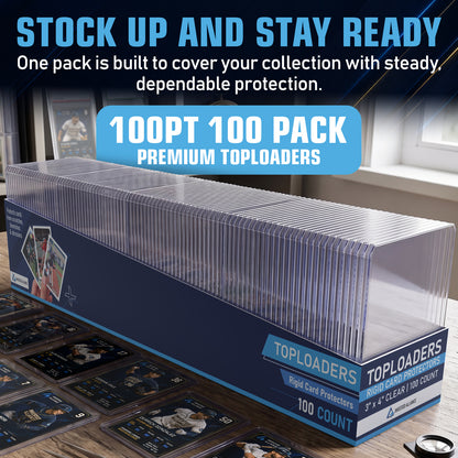 100PT - 100 Pack Premium Top Loaders