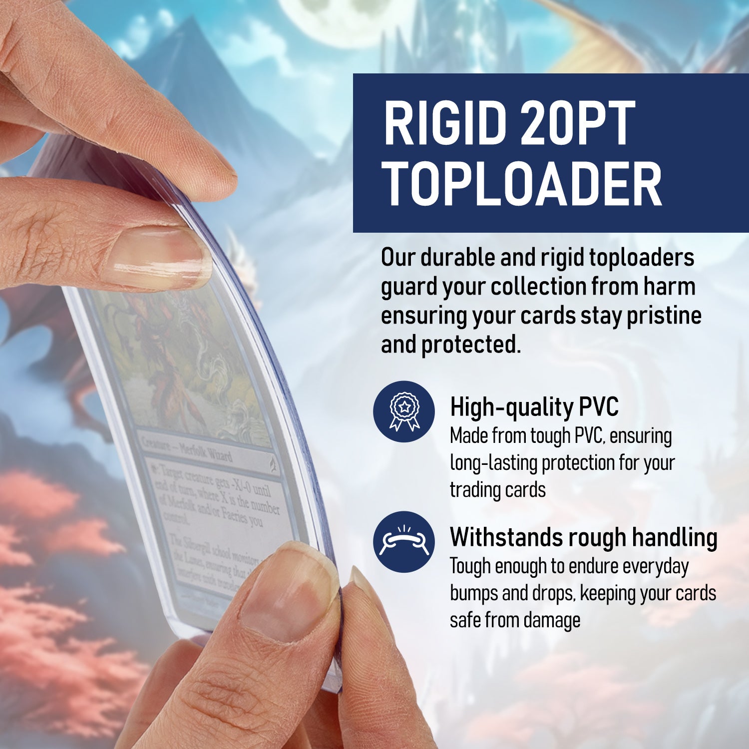 20PT - 100 Pack Top Loaders & 100pk Standard Size Penny Sleeves