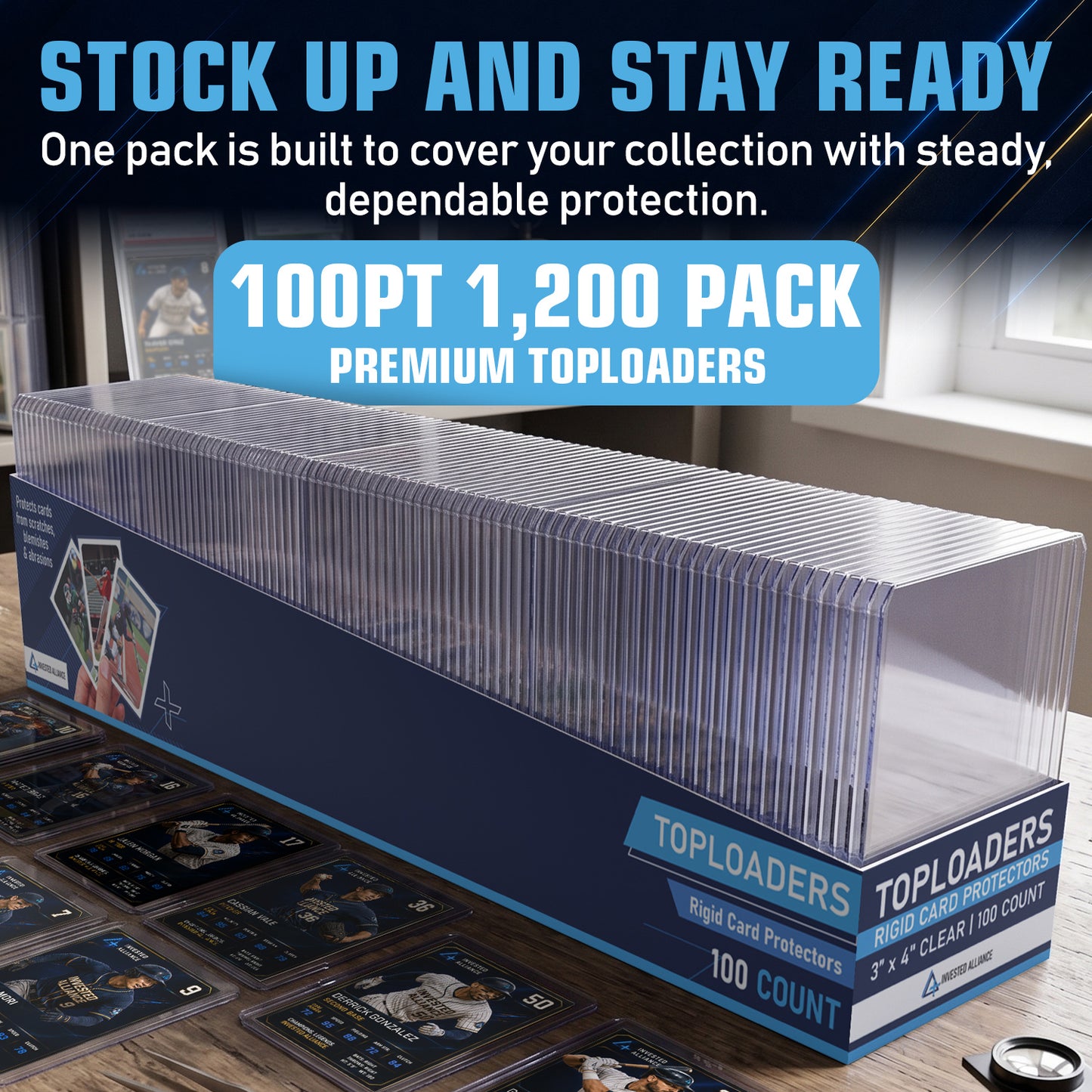 100PT Premium Top Loaders 1,200 Pack