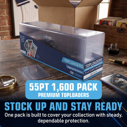 55PT Premium Top Loaders 1,600 Pack