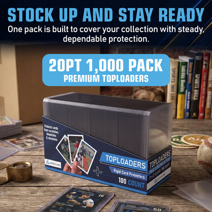 20PT Premium Top Loaders 1,000 Pack