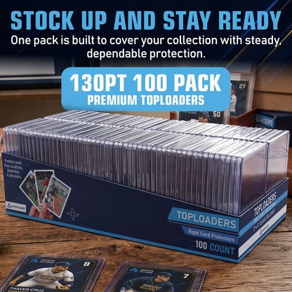 130PT - 100 Pack Premium Top Loaders
