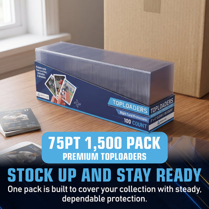 75PT Premium Top Loaders 1,500 Pack