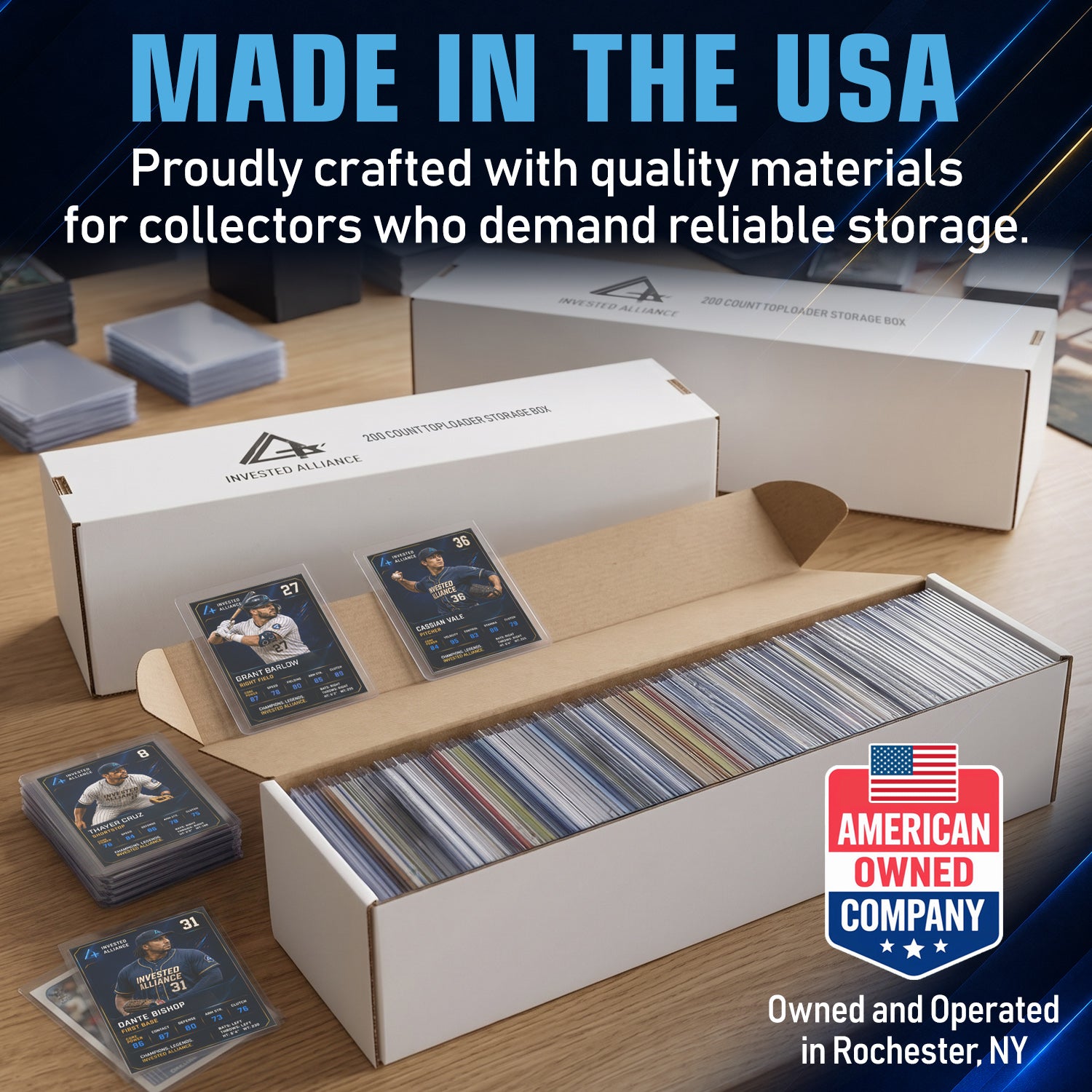 20 Pack - Premium Toploader Cardboard Storage Boxes