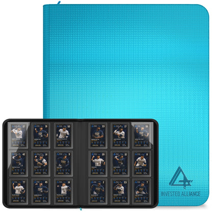 Premium Top Loader Binder for Trading Cards - Holds 288 Toploaders, 9-Pocket (Teal)