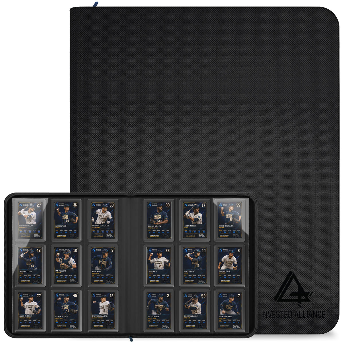 Premium Top Loader Binder for Trading Cards - Holds 288 Toploaders, 9-Pocket (Black)