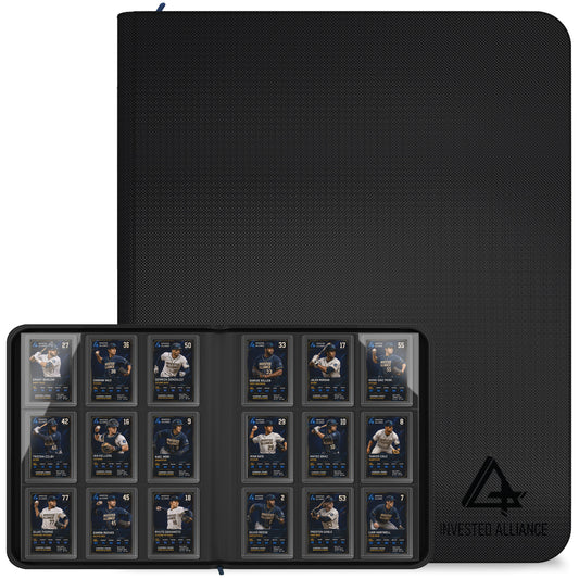 Premium Top Loader Binder for Trading Cards - Holds 288 Toploaders, 9-Pocket (Black)