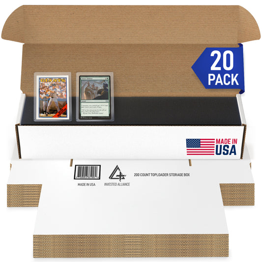 20 Pack - Premium Toploader Cardboard Storage Boxes