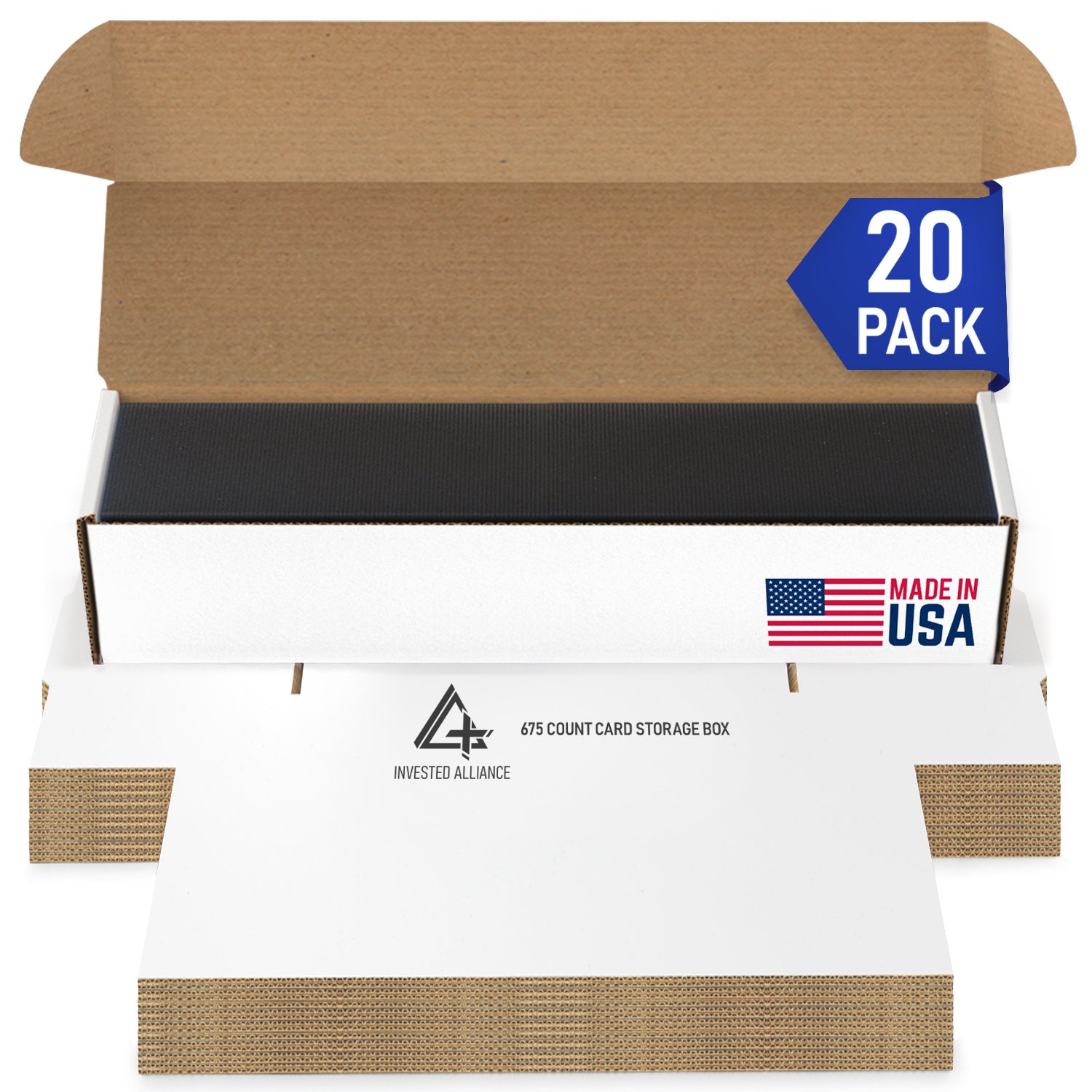 20 Pack - Premium Cardboard Storage Boxes