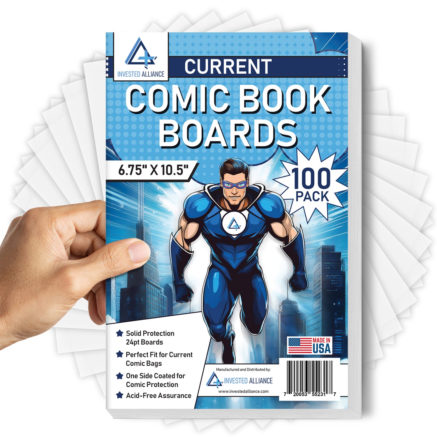 100 Pack - Current Comic Book Backing Boards