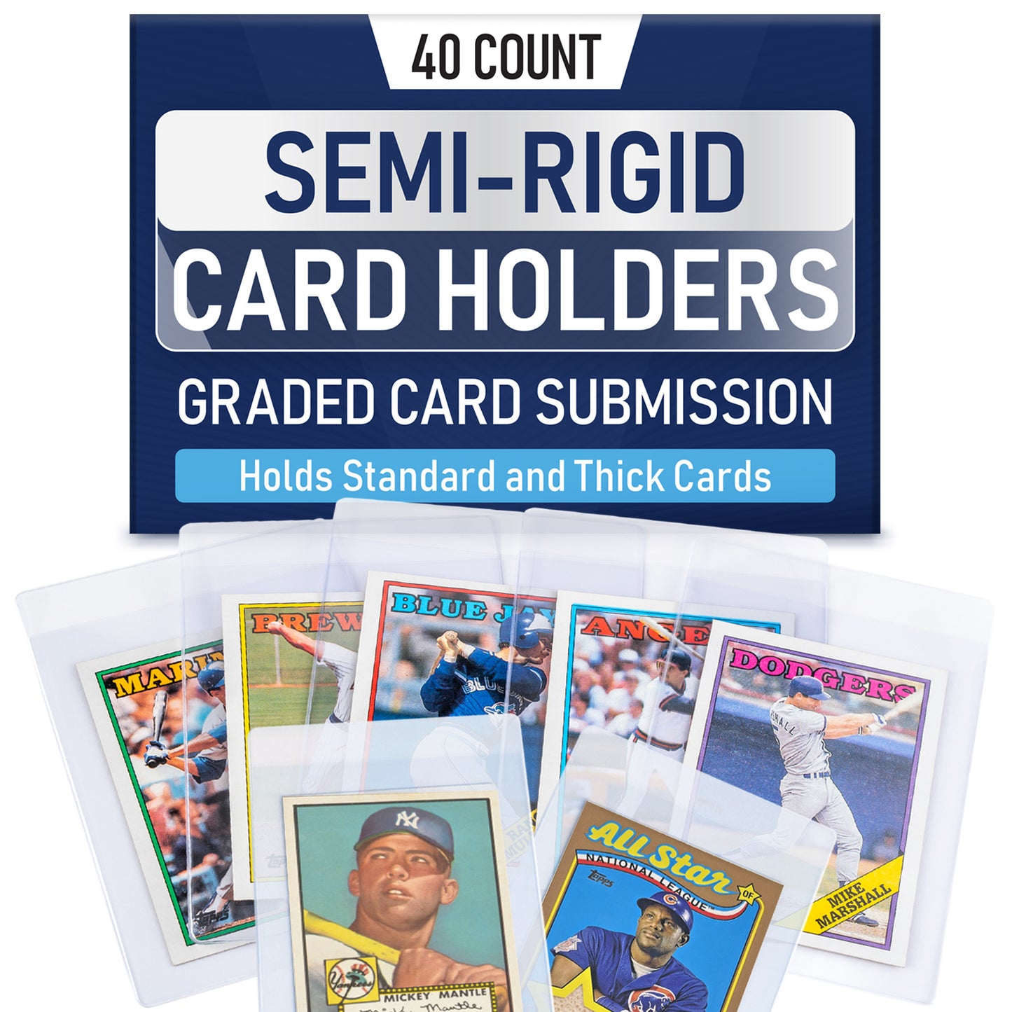 40 Pack - Semi Rigid Card Holders