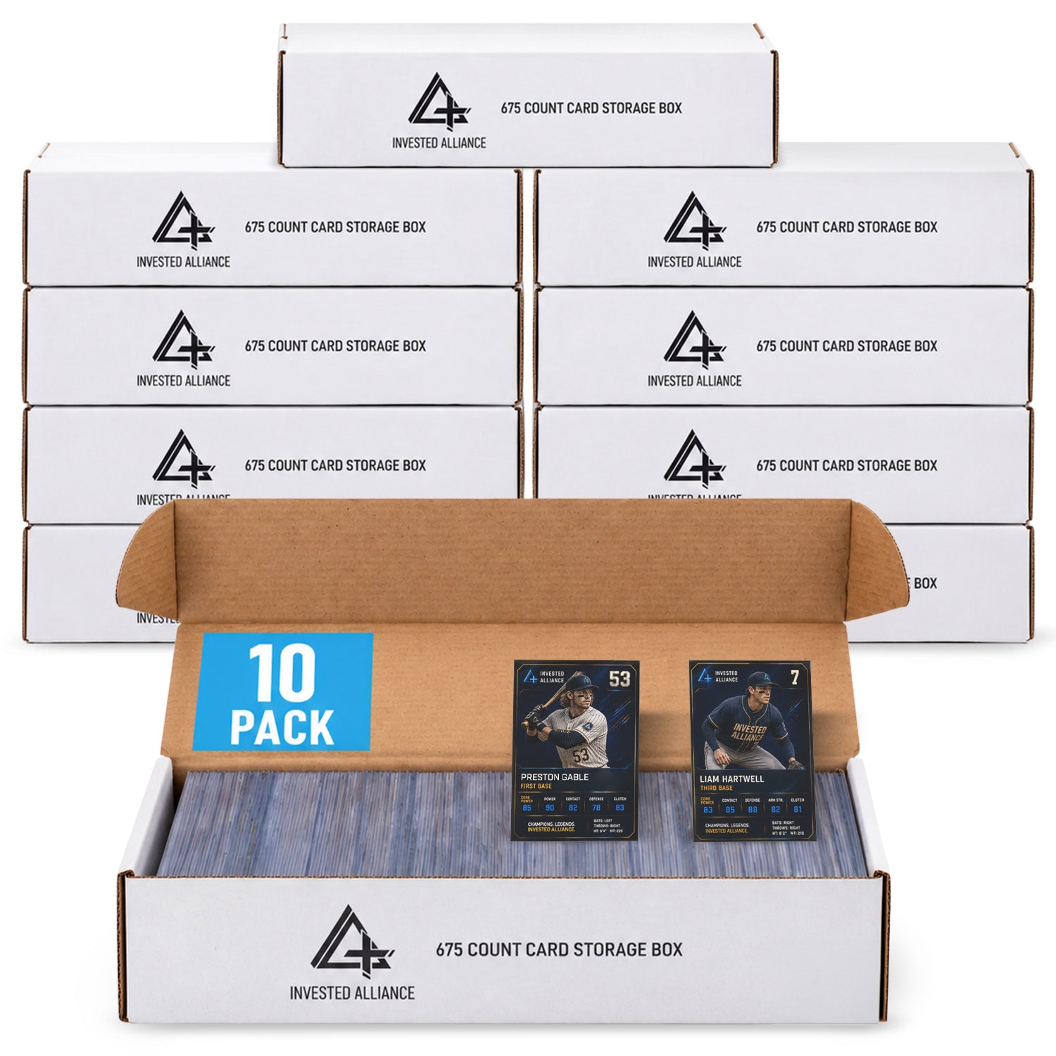 10 Pack - Premium Cardboard Storage Boxes