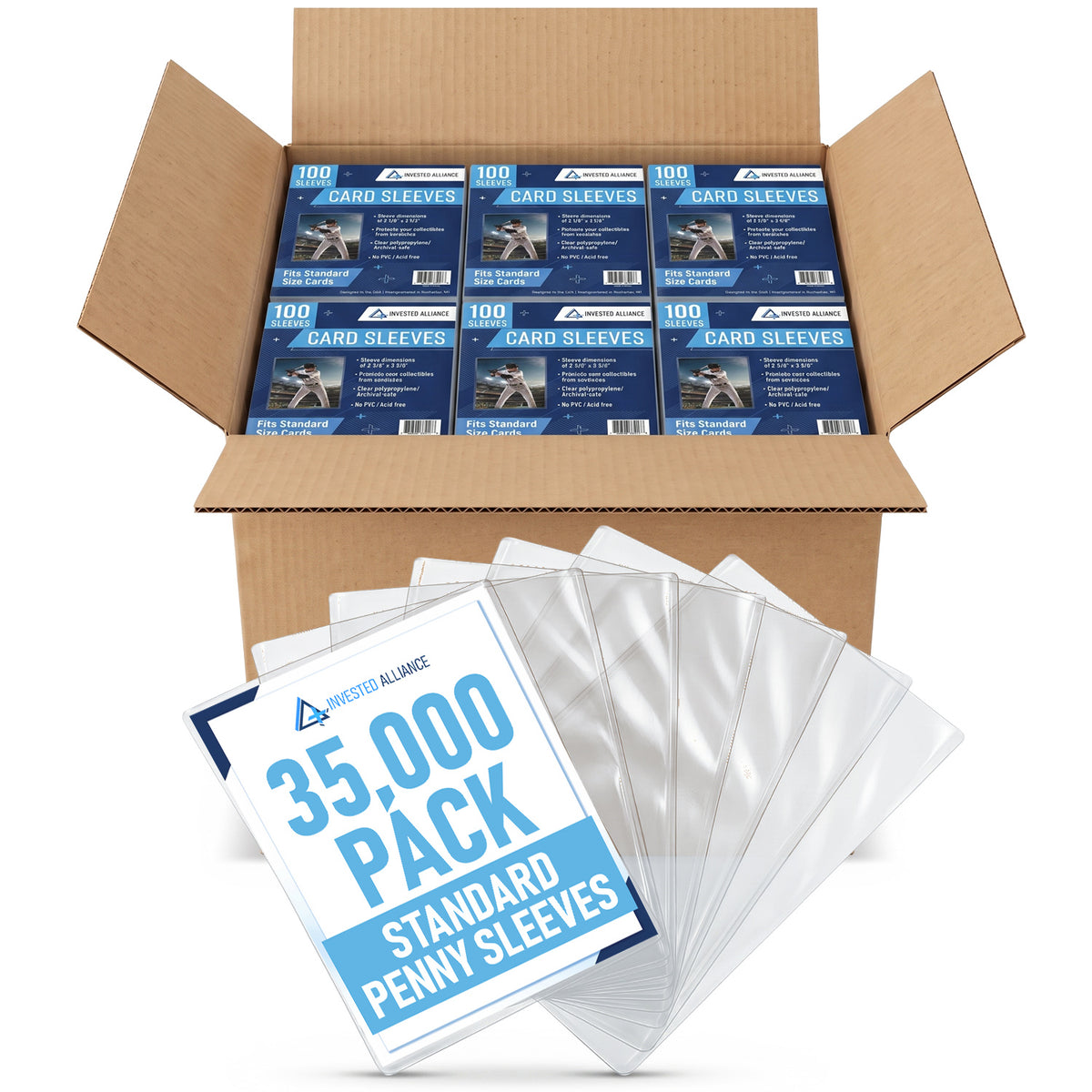 35,000 Pack - Standard Size Penny Sleeves