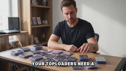 Premium Top Loader Binder for Trading Cards - Holds 288 Toploaders, 9-Pocket (White)